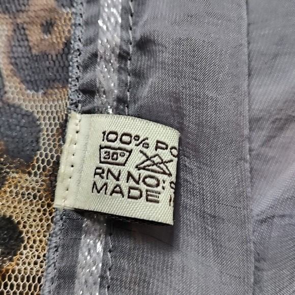 Barrington Sheer Gray Wrap Cheetah Animal & Black Sparkle Detail - Shawl Scarf - Picture 6 of 9